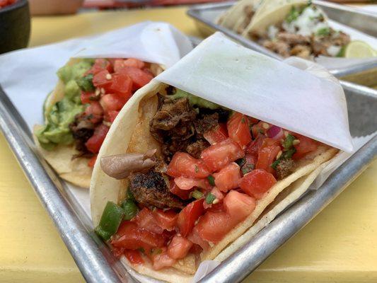 Crispy loaded carnitas tacos