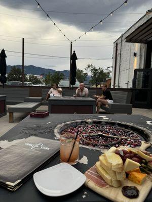 Cheese board, mountains, what's not to love?!?