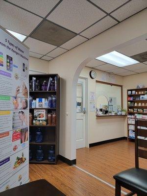 Front counter from the vaccine waiting area.