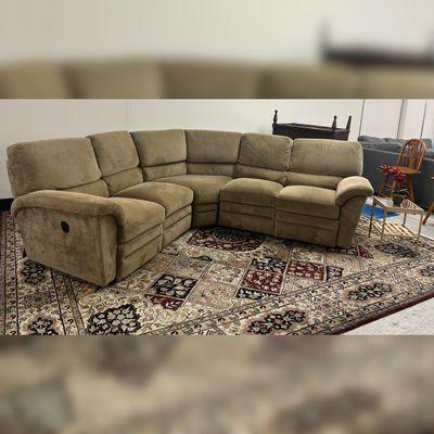 Brown recliner sectional at zicknacks