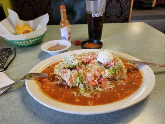 Manny's burrito... I chose barbacoa for this one.