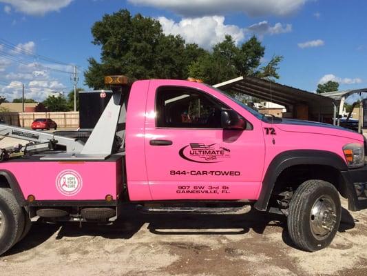 We Support Breast Cancer Research.  "Towing for a Cure."