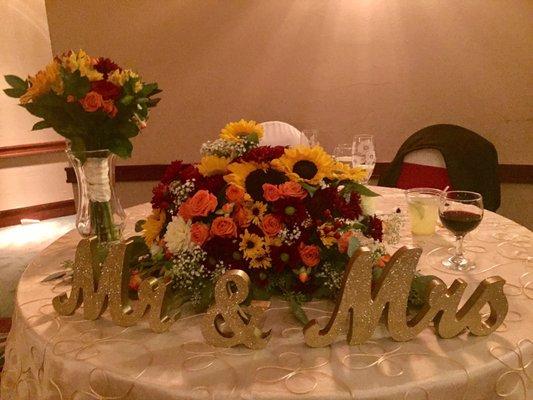 The sweetheart table they did for our son