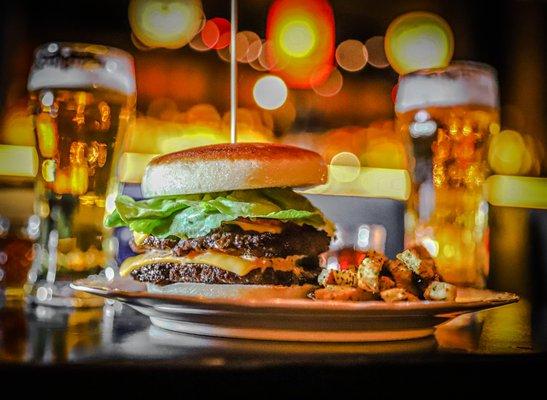 Every Monday, enjoy a choice of burger or ramen with a beer for only $15.