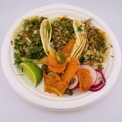 3 Tacos de Carnitas