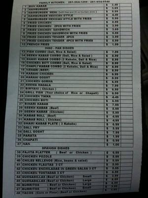 This is not the full list of menu. They have more than what you see here!