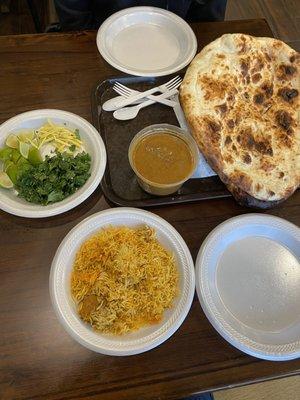 Nihari and chicken biryani