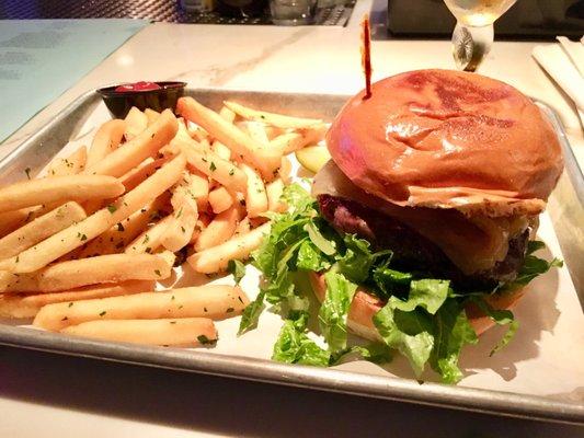 Burger and fries