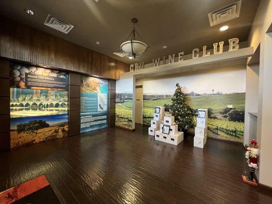 Holiday decor in foyer