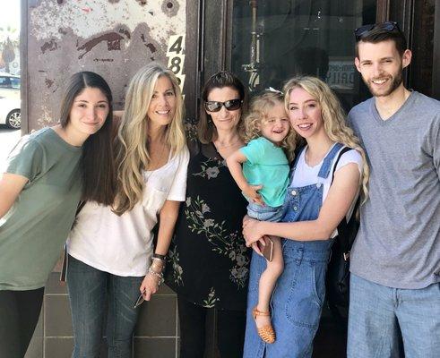 Mother's Day Early - at Pacific Beach ,San Diego , CA The Breakfast Exchange - myself, my kids, my granddaughter,& her other Grammy