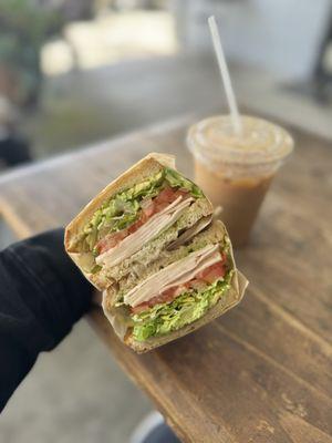 Turkey & Pesto Sandwich with Avocado