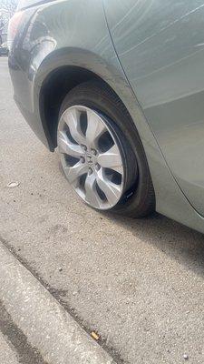 The very next day after they replaced my tire. The old man was rude. I do NOT recommend ever going there!