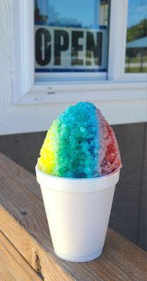 Try the rainbow snow cone!