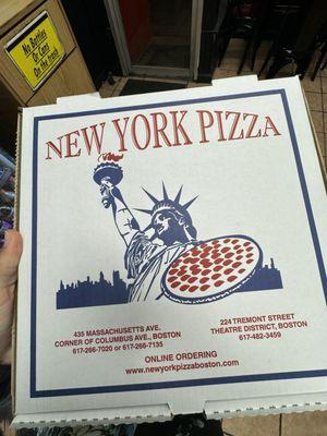 Rebranded pizza boxes