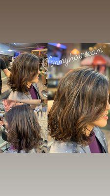 Digitel hair perm women cut by jimmy