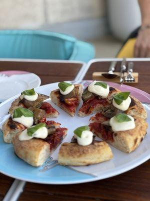 eggplant and parmesan foam focaccia