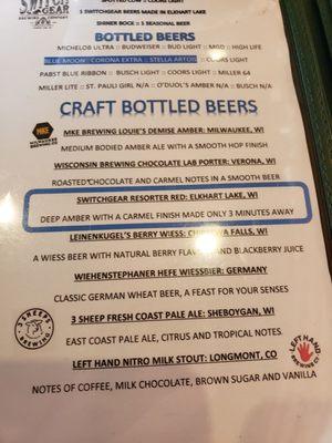 Beer list May 2022