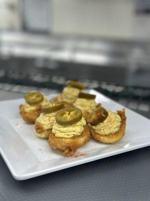 Cajun deep fried deviled eggs