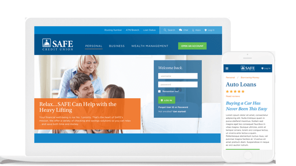 SAFE Credit Union fell in love with their website from the moment they saw it.