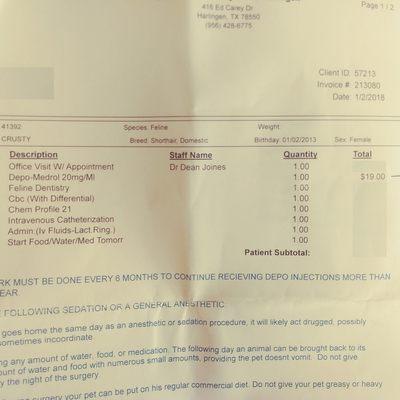 1/2  Duplicate charge for same procedure on pickup.They dont give refund for their error, only credit toward a service or food with them.