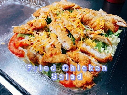 Fried chicken salad