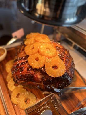 Slow Roasted Ham Roasted Pineapple and Butterscotch Caramel