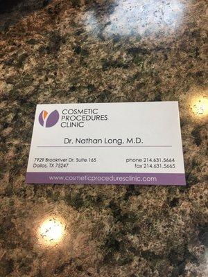 The business cards they print for us!