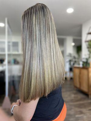 Custom blonde highlights