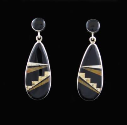 Inlay Earrings Native American Hand Made