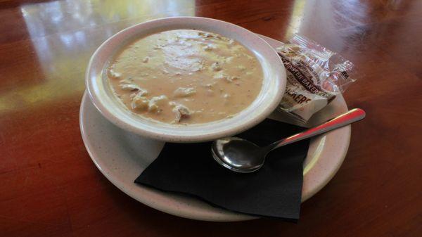 House made clam chowder