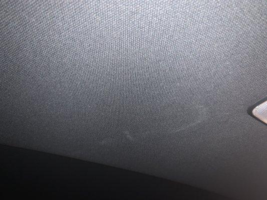 Stains on the ceiling after getting my car back.