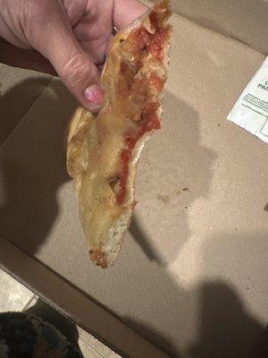 Something g that is supposed to be a traditional calzone.