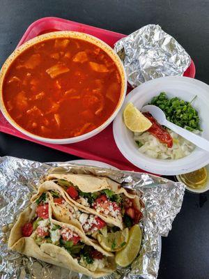 Lengua, Pastor and Carne Asada w/ Menudo tooo