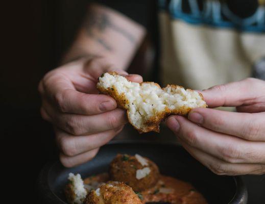 Fried risotto balls?  YES PLEASE!  @NOMTASTICDC