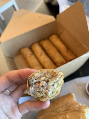 Egg Rolls ($11.99 for 5) cross section