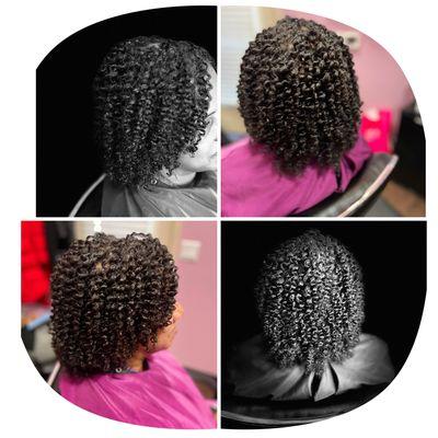 Natural hair twists out