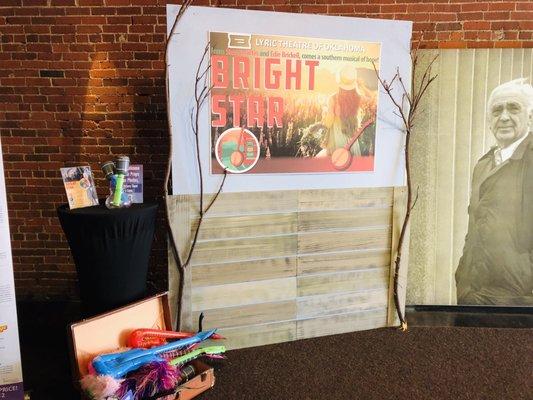 Lyric Theatre of OKC:  7 Apr 2019:  Photo Prop Area for Musical "Bright Star"