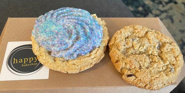 gf sugar cookie, gf choc chip