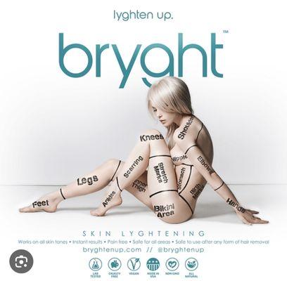 Bryght skin lightning treatment 
-vegan 
-safe on all skin types