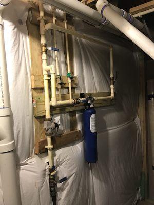 Customer supplied water filtration installed