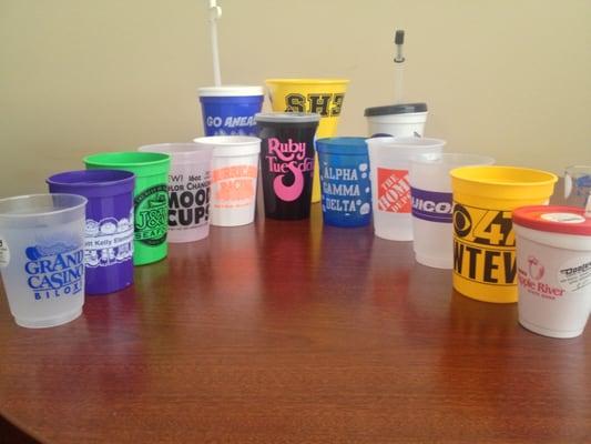 Cups like the ones shown are perfect for restaurants, bars, corporate events, parties and more!