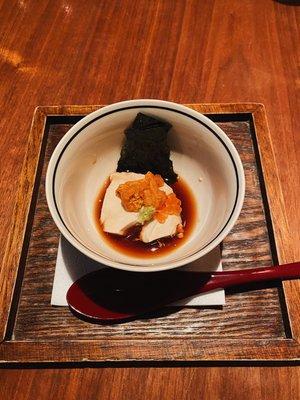 first course - uni tofu