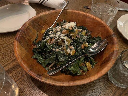 black kale salad