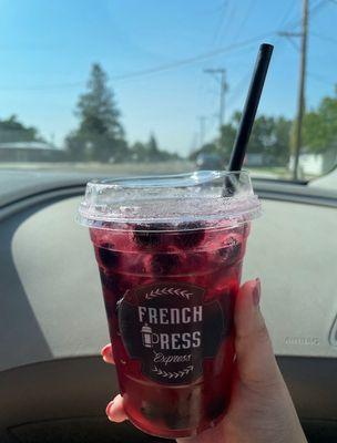 Blueberry Seltzer w/honey ($4)