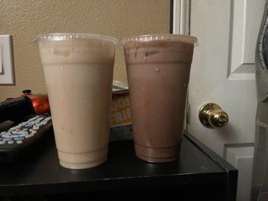 Almond Milk Tea and Chocolate Milk Tea