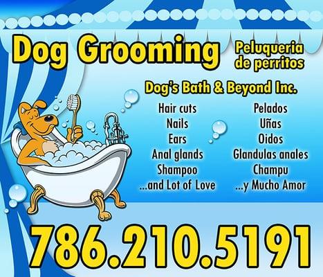 A Quality Mobile Dog Grooming Service with a very personal touch.
Appointments 786 210 5191.