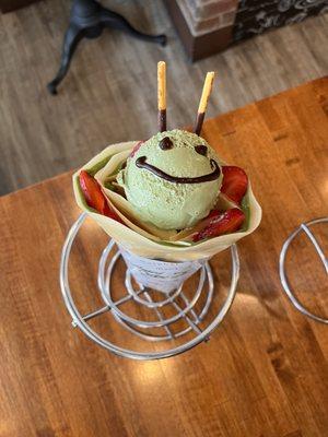 Matcha Adzuki Crepe