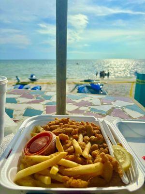 Fried Clam Strips and Fries