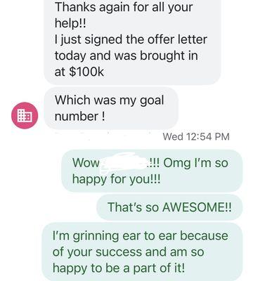 Client received an offer