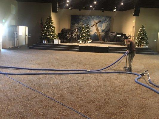 Carpet cleaning services for a church in Cupertino Ca.